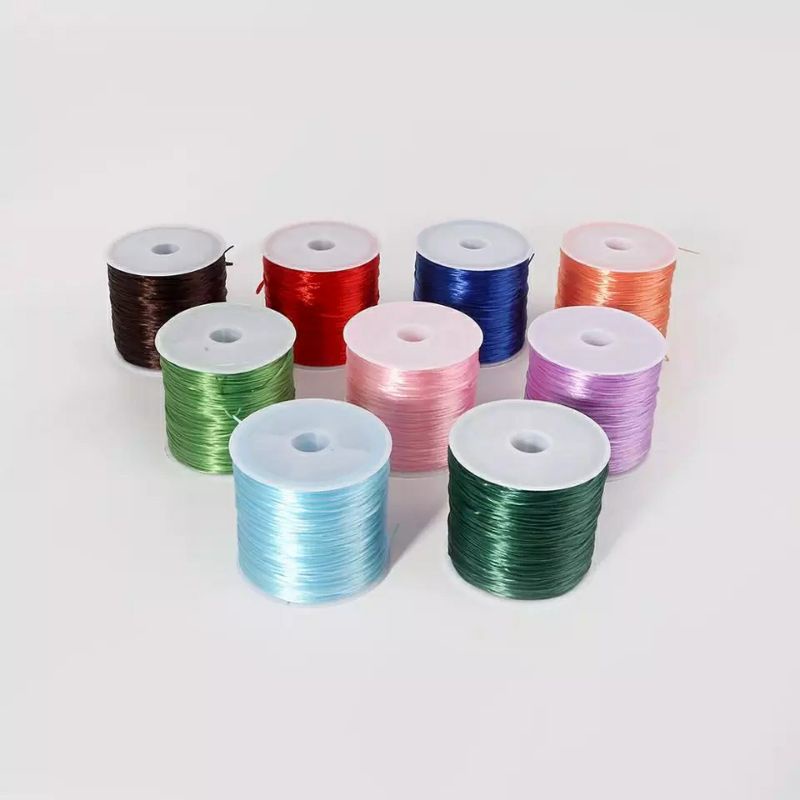 Tali Benang Karet Elastis 60 Meter Super Kuat Untuk Manik Manik Gelang Kalung