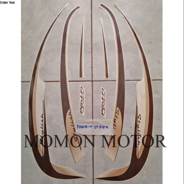 Sticker Striping honda scoopy stylish 2014 putih crem