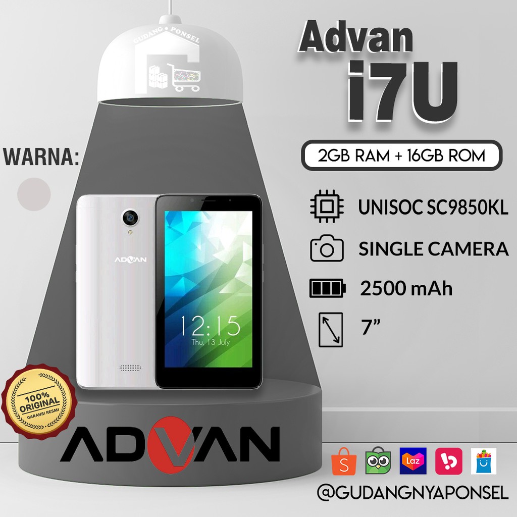[100% RESMI] TABLET ADVAN i7U 7" — 2GB/16GB