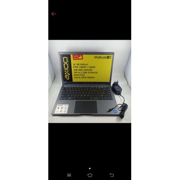 Axioo Mybook 14E - Silver [Celeron N4020-4GB-SSD 128GB] - SILVER