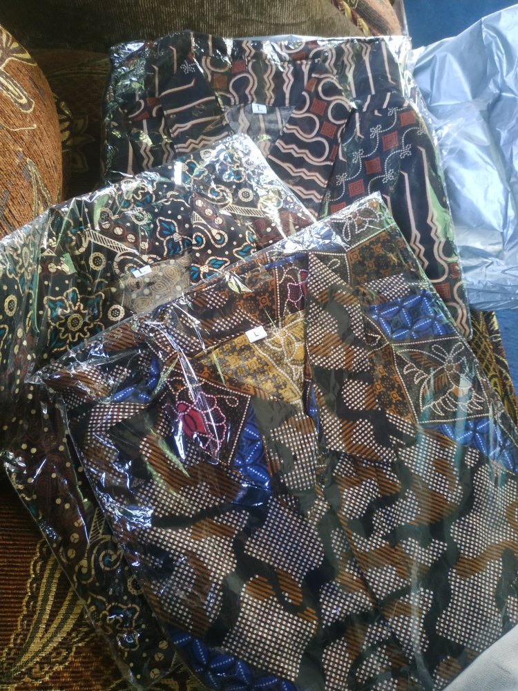 Bswart Batik Hrb026 Kenongo Hem Pendek Padi Pekalongan M L Xl Batik Pria Murah Modern Grosir