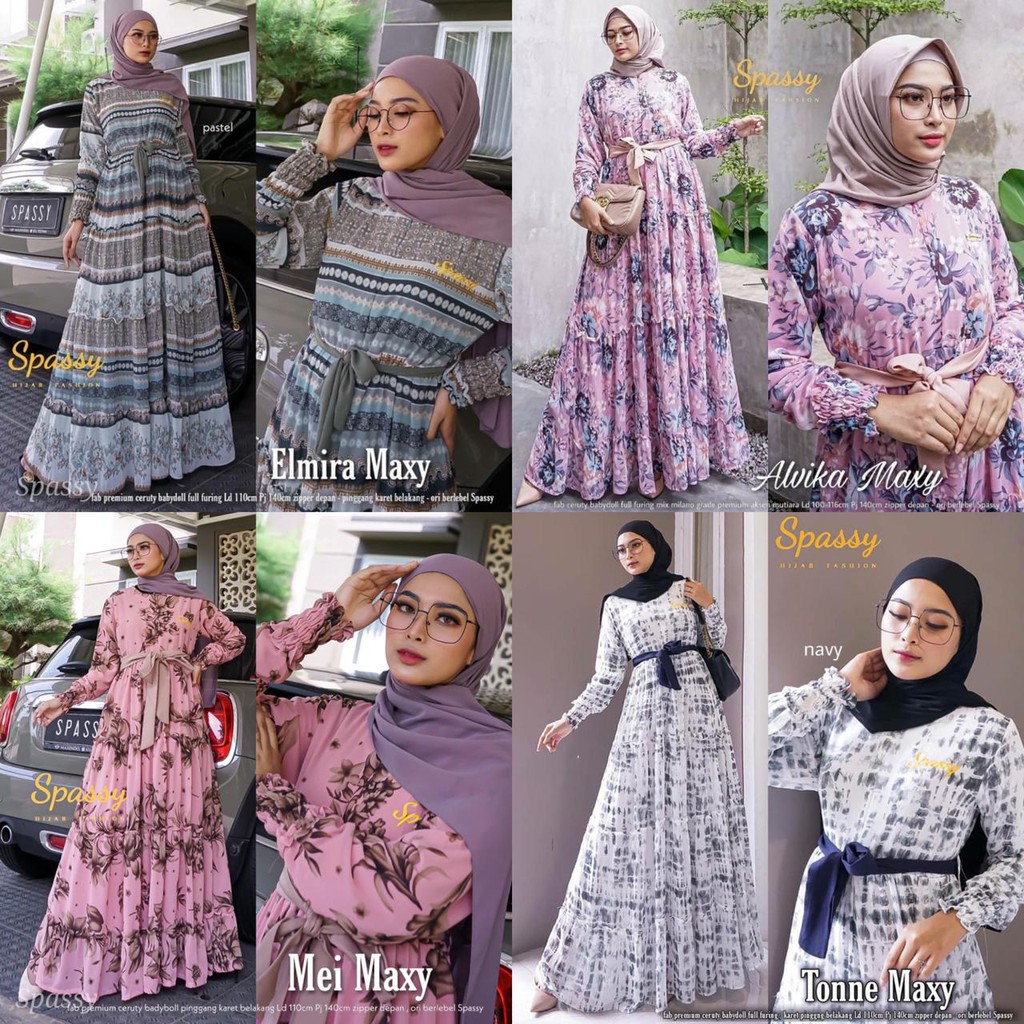 SALE !! GAMIS CERUTY PRINTING SQUARE YUNDY JASMINE AINUN #2 MIPOSA - Maxy Dress Bahan Ceruty Wolfis Motif