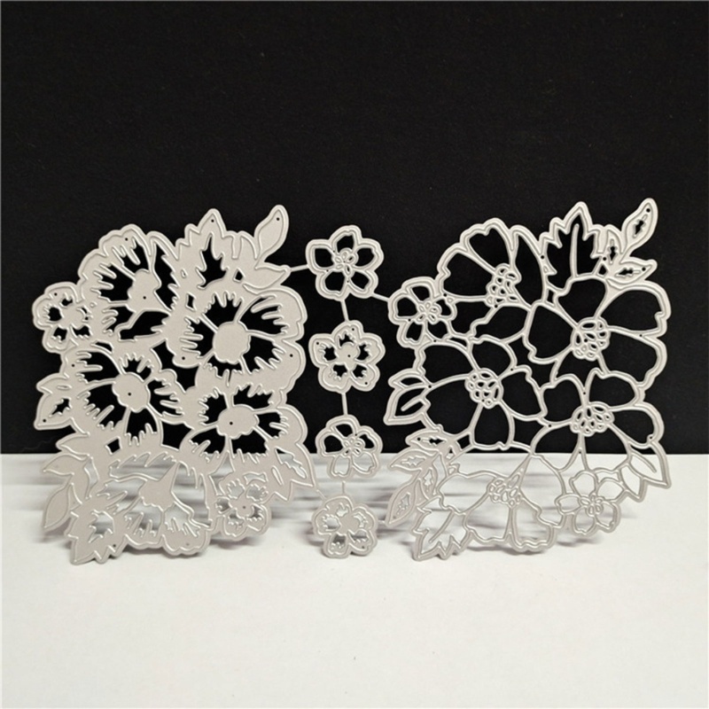 Cetakan Stensil Cutting Dies Motif Daun Bunga Bahan Metal Untuk Scrapbook / Craft DIY / Embossing