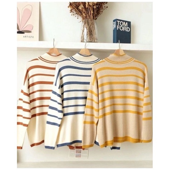 Stripe blouse | kardigan wanita | outer rajut