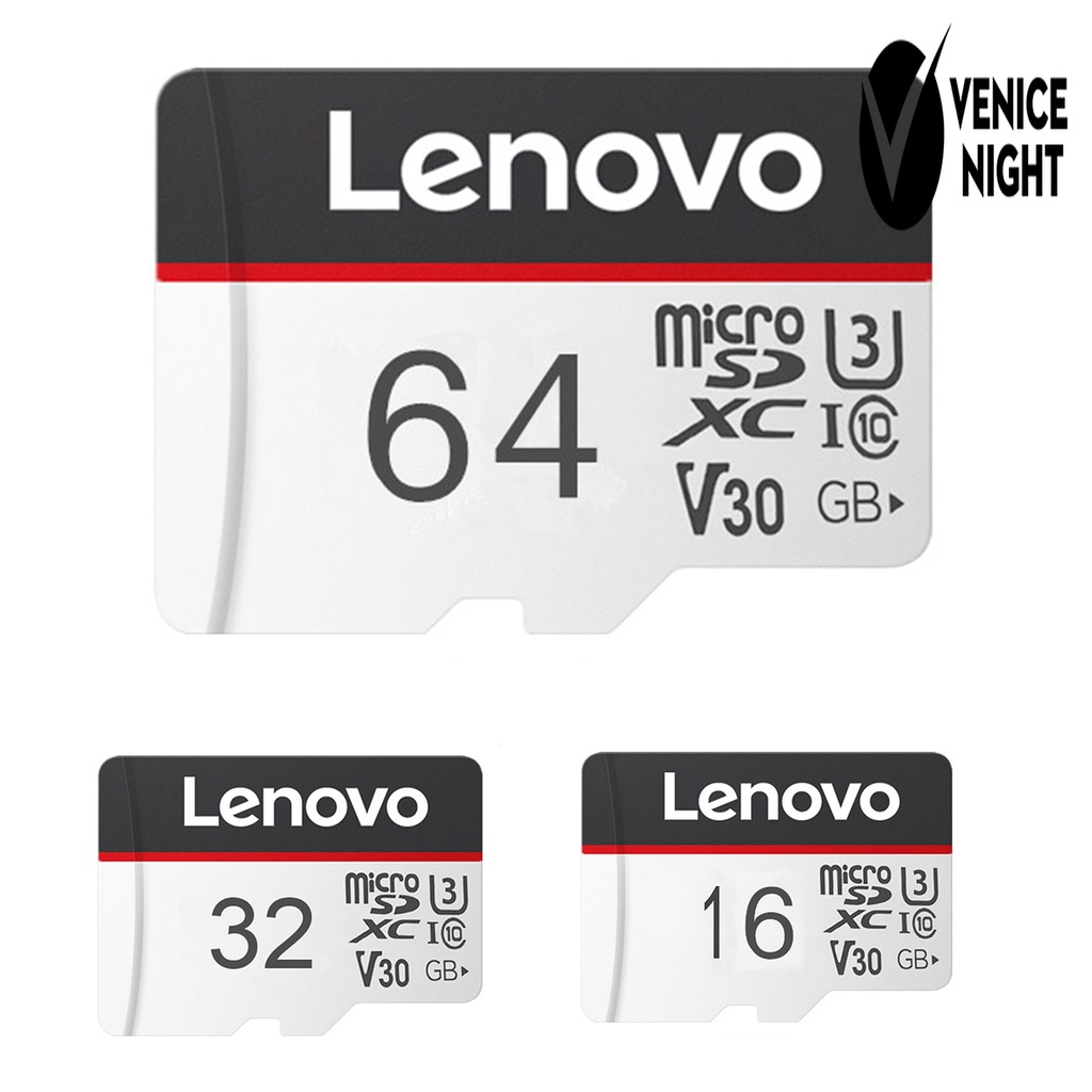 (SC) Lenovo 16GB 32GB 64GB Memory Card U3 High Speed Portable SD Card TF Flash Penyimpanan