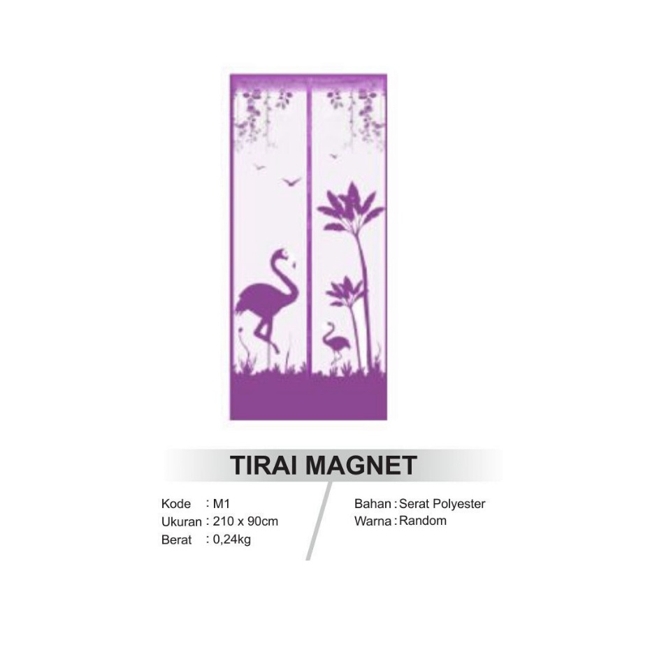 Tirai Magnet Anti Nyamuk Tirai Pintu Bermotif Ukuran 90 x 210 Cm