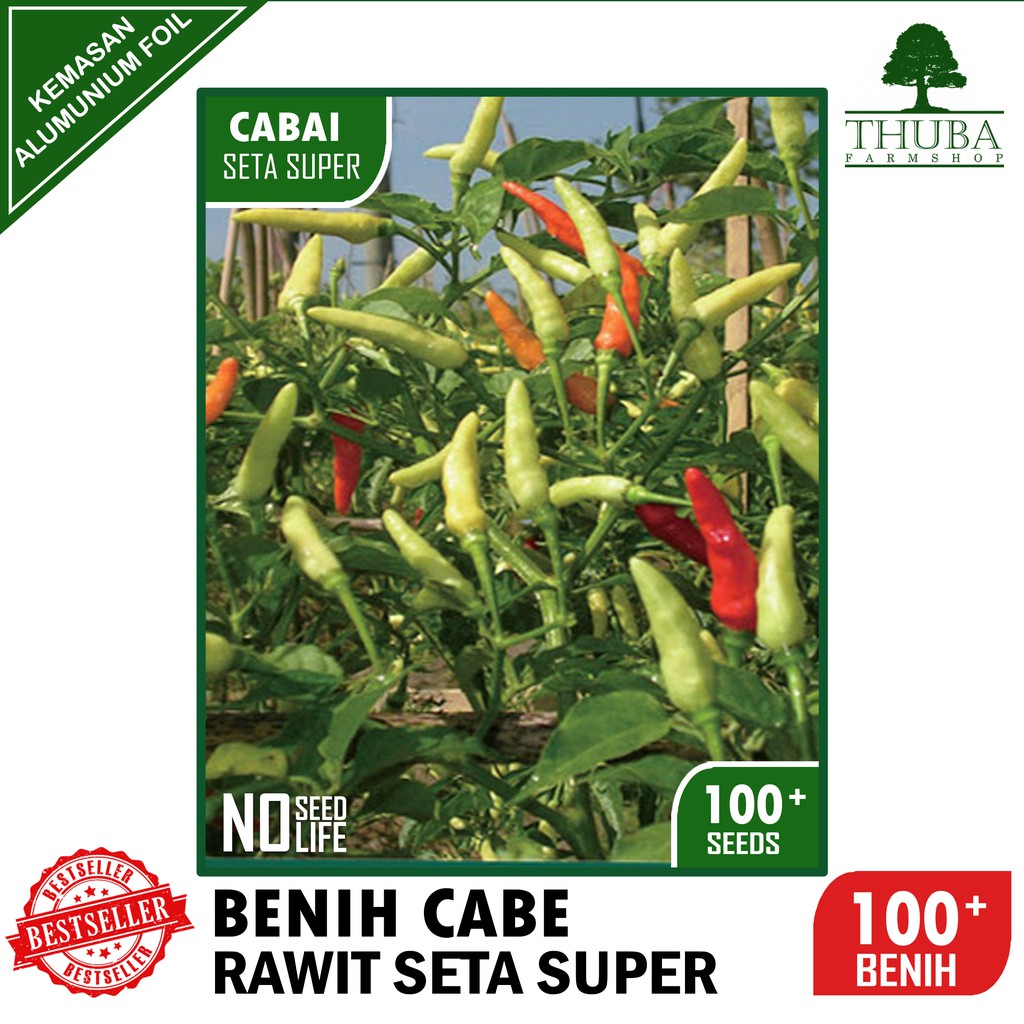 100 Biji - Benih Cabai Rawit Seta Super - Bibit Cabe Berkualitas