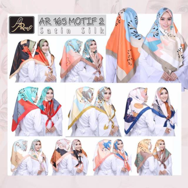 Hijab segi empat Arrafi AR 165 Motif 2
