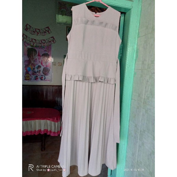 (PL) GAMIS PLISKET TANPA LENGAN