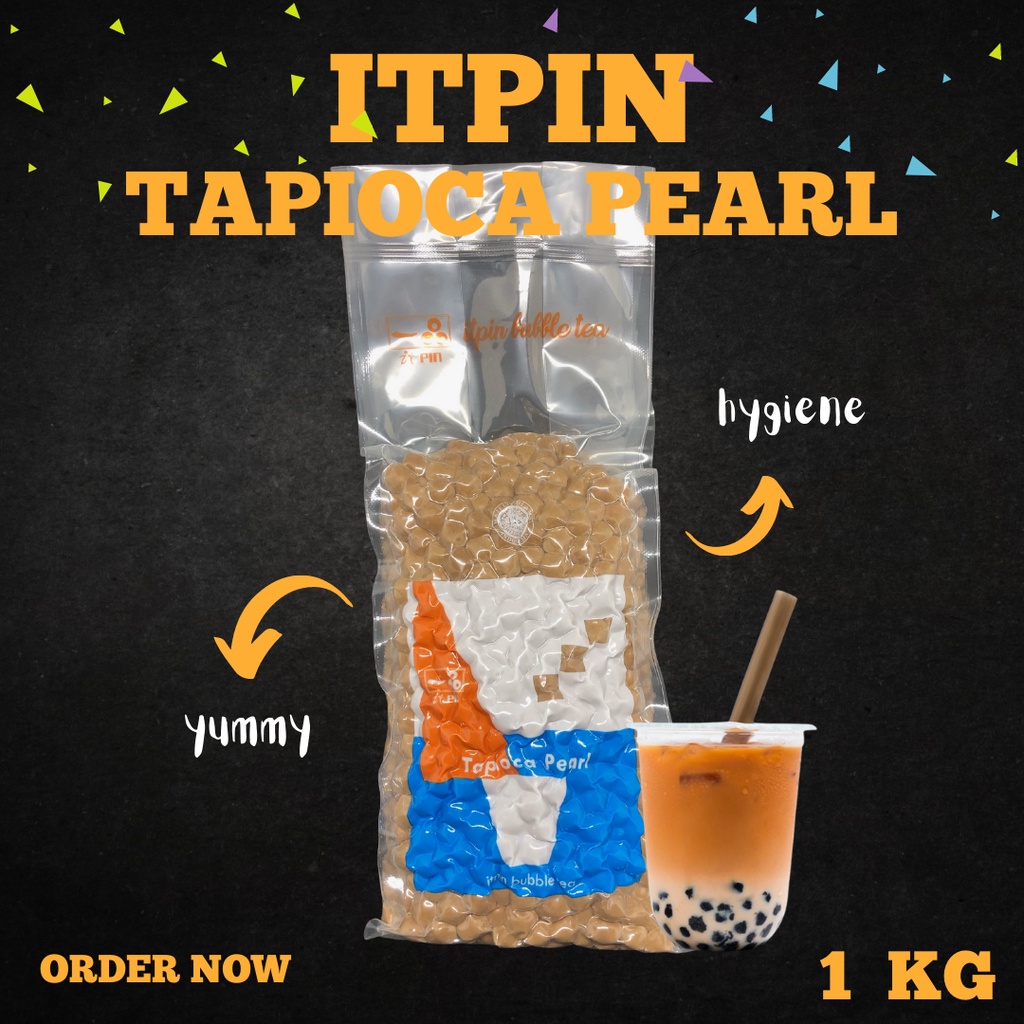 ITPIN TAPIOCA PEARL KEMASAN 1KG / BOBA PEARL / BOBA INSTAN / TOPPING MINUMAN BOBA