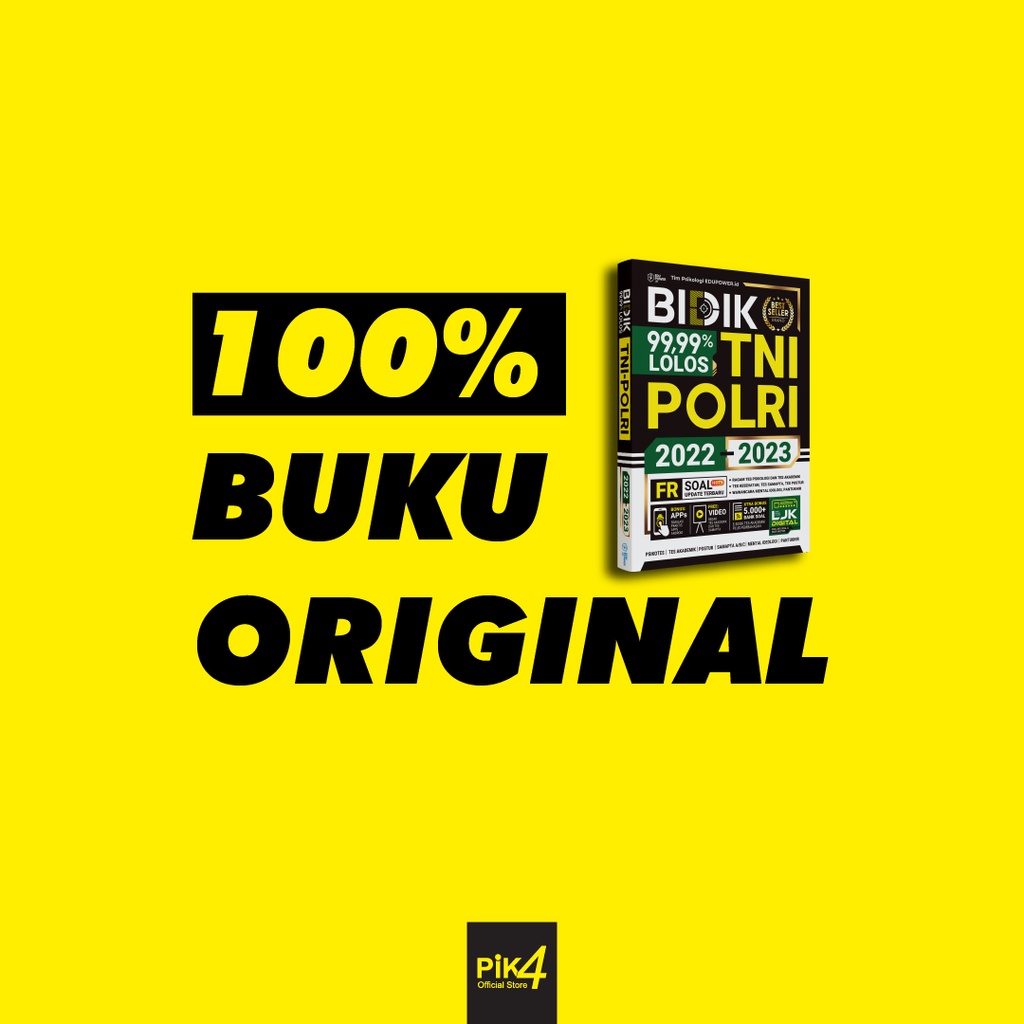 Buku Premium Bidik 99,99% Lolos Tni Polri 2022 2023 Best seller