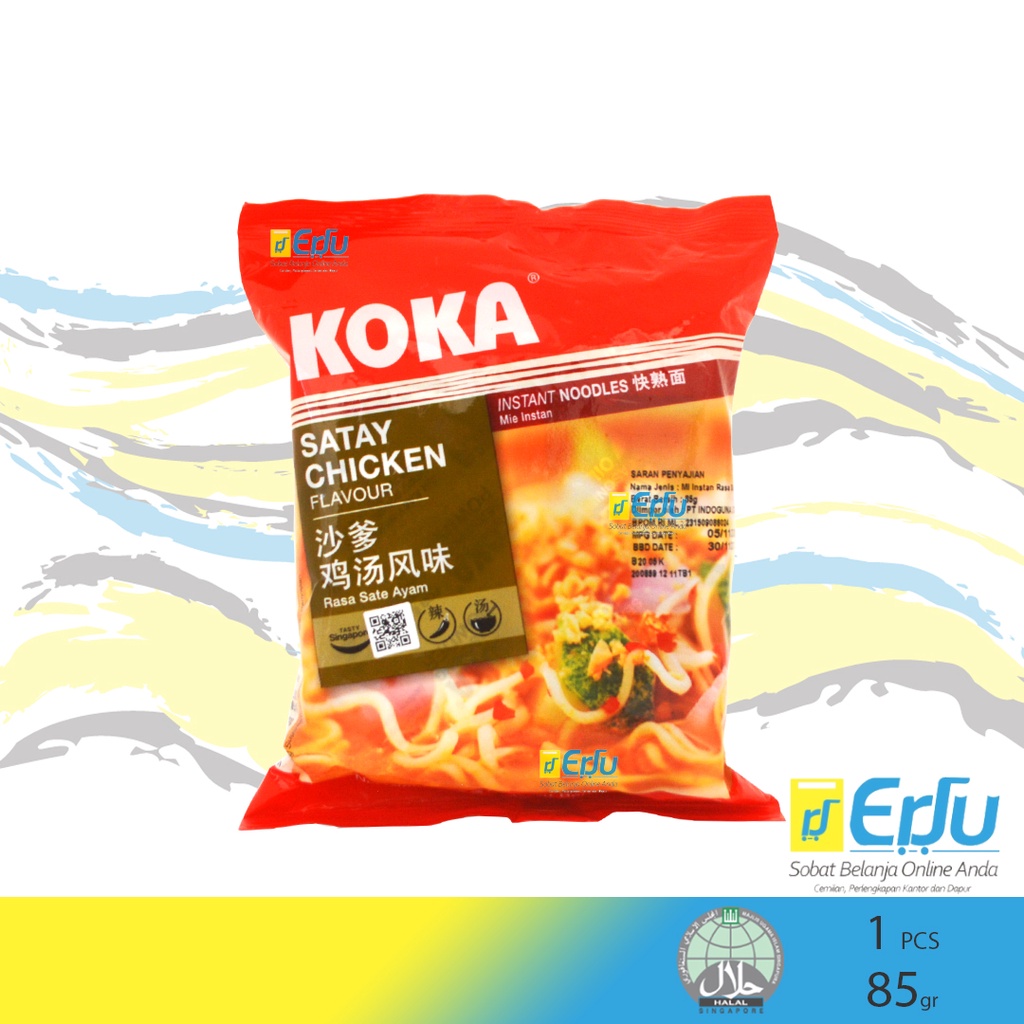 

Koka Noodle Satay Chicken Mie Instan Kuah Rasa Sate Ayam Singapore - 85gr
