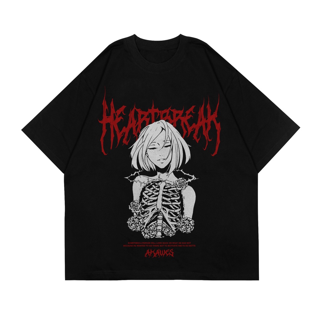 Kaos Oversize / Washed / T-Shirt / Heartbreak