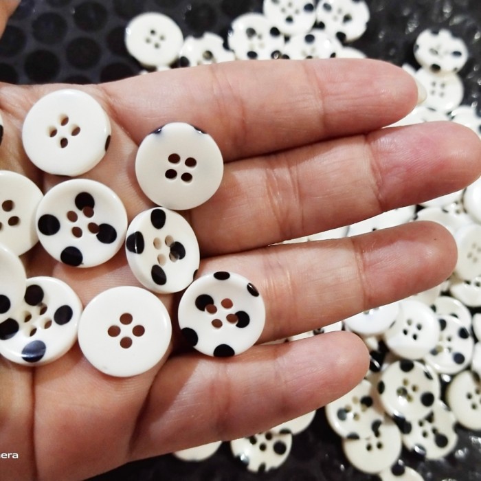 isi 50 Kancing gepeng kemeja motif 20 mm - kancing motif - Kancing Model - Kancing - Kancing Lucu