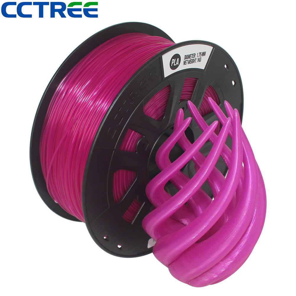 ST PLA CCTREE 3D PRINTER 1.75mm 1KG Filamen Filament Kualitas Bagus - Transparan Purple