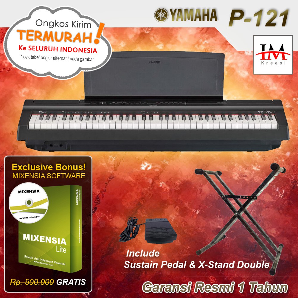 Digital Piano Yamaha P121 With Xstand P121b P 121 P 121b P125 Versi 73 Key Spek Diatas P45 Shopee Indonesia