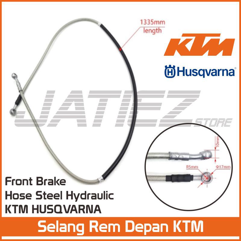 Selang Rem Depan KTM - Front Brake Hose Steel Hydraulic KTM HUSQVARNA