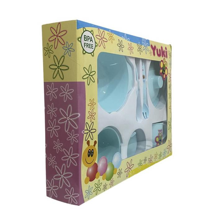 YUKI Gift Baby / Feeding Set Alat Makan - Set Alat Makan Bayi - Biru