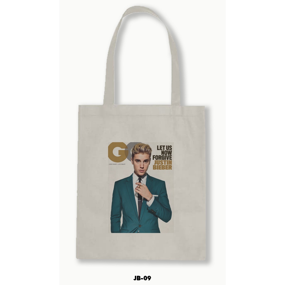 TOTE BAG BLACU - JUSTIN BIEBER 01