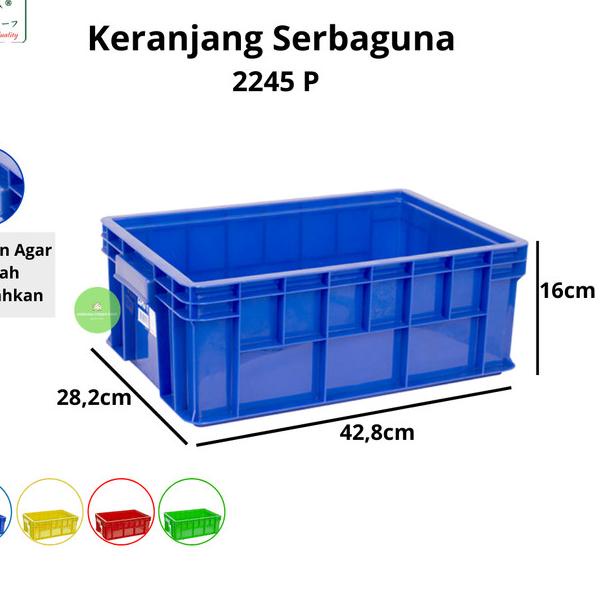 

Green Leaf Container / Keranjang Industri 2245 P - Biru