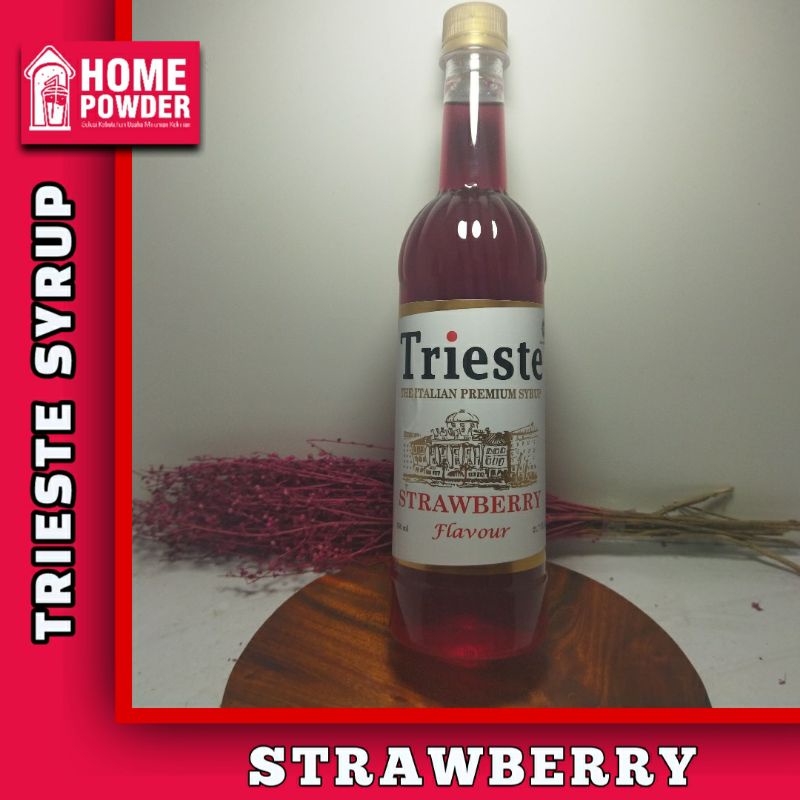 LARIS SYRUP TRIESTE STRAWBERRY FLAVOUR 650ML SIRUP PREMIUM RASA STRAWBERRY