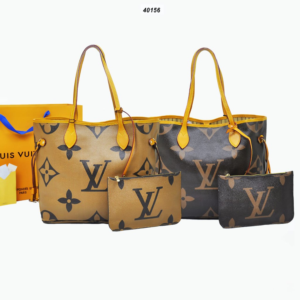 TAS LOUIS VUITTON GIANT MONO NEVERFULL 40156 LAV BATAM TAS IMPORT TAS TOTE IMPORT MURAH TAS WANITA