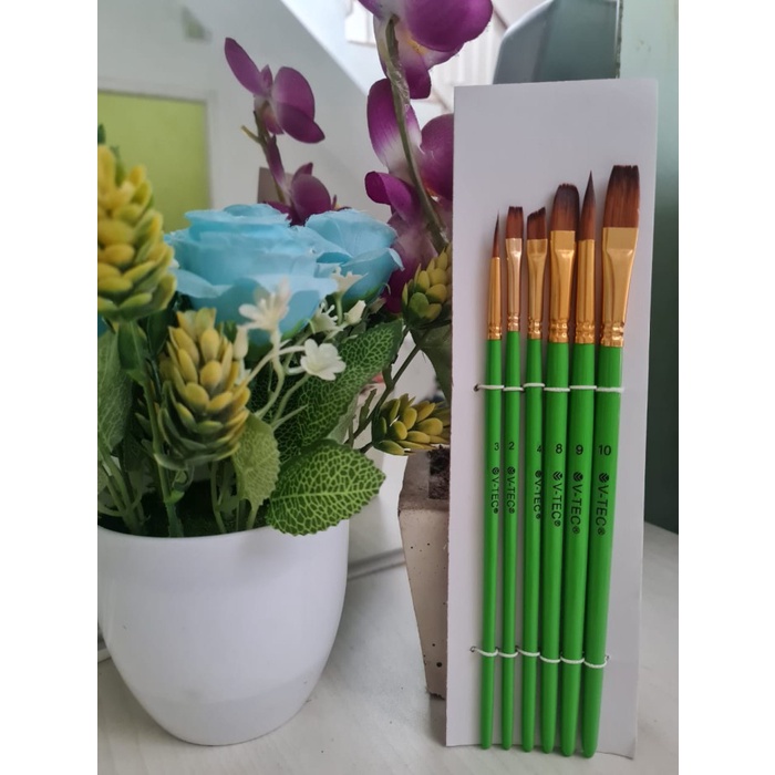 

Produk Terbaru Brush Kuas Cat Air Lukis Merk V Tec Set 6 A0278