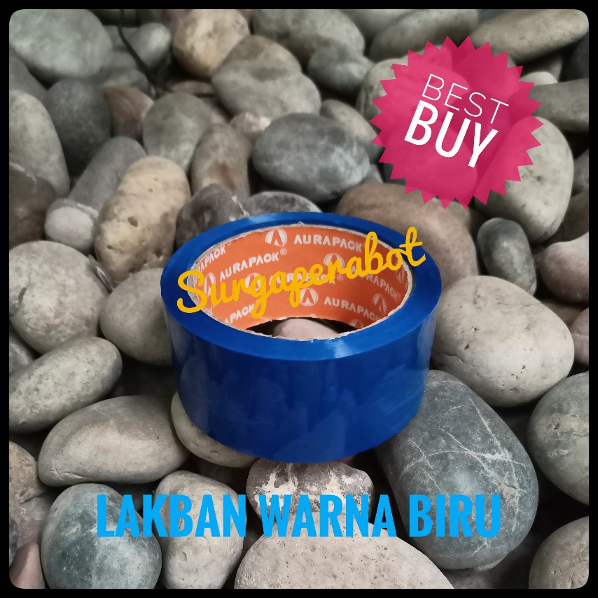 

Lakban Warna Biru 48mm x 55Y Solatip Plastik Isolasi Packing Blue