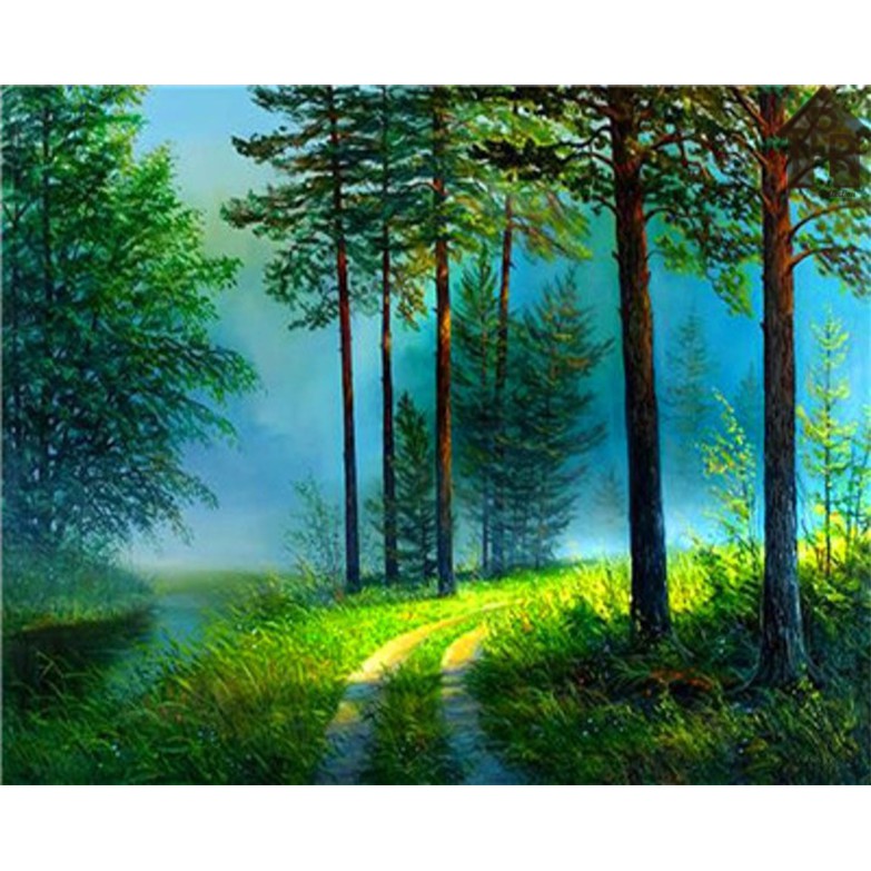 DIY - Set Melukis / painting by number kit - NATURE 40x50cm. part-5