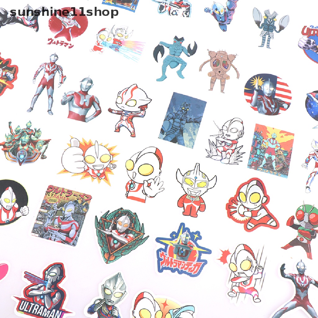 Sho 50Pcs Stiker Ultraman Hits the Monster Untuk Skateboard / Gitar / Laptop