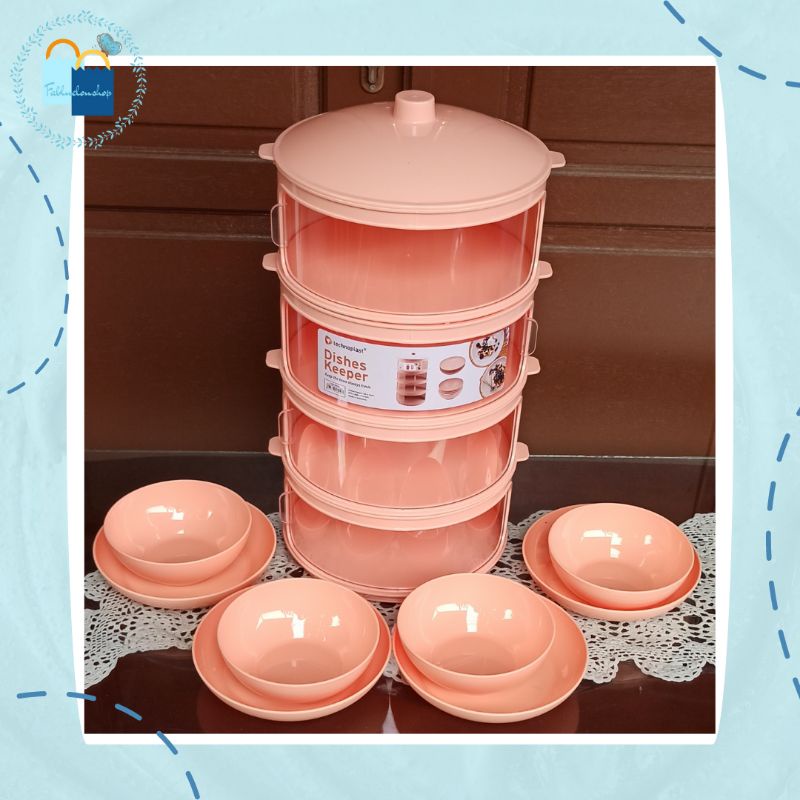 Tudung Saji 4 Susun Technoplast Dishes Keeper