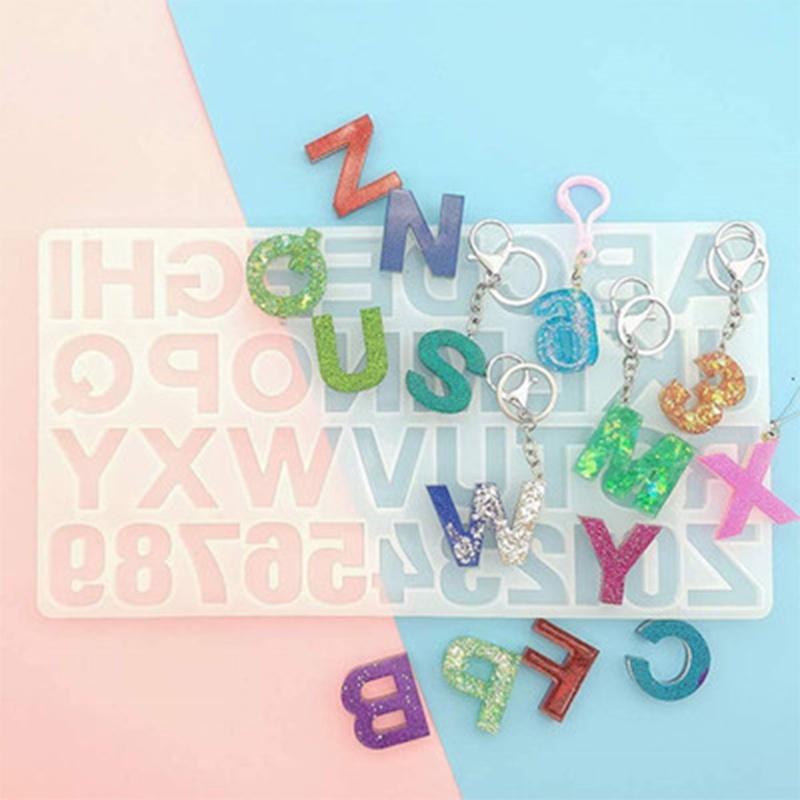 SIY  1 Set DIY Crafts Jewelry Making Tools Crystal Epoxy Resin Mold Alphabet Letters Numbers Pendants Casting Silicone Mould