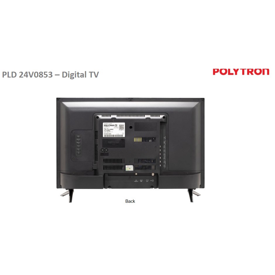 Polytron LED Digital TV 24&quot; LED TV DVB-T2 USB Movie HDMI PLD 24V0853 24V1853