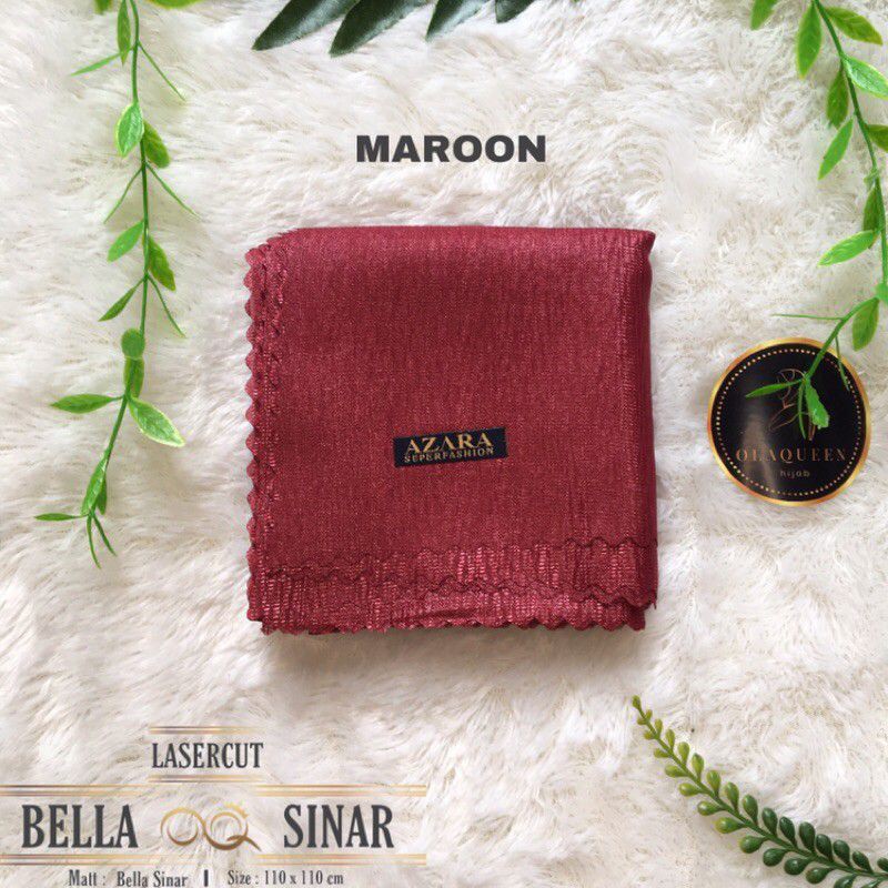 JILBAB SEGIEMPAT BELLA SINAR LC BY AZARA-Maron