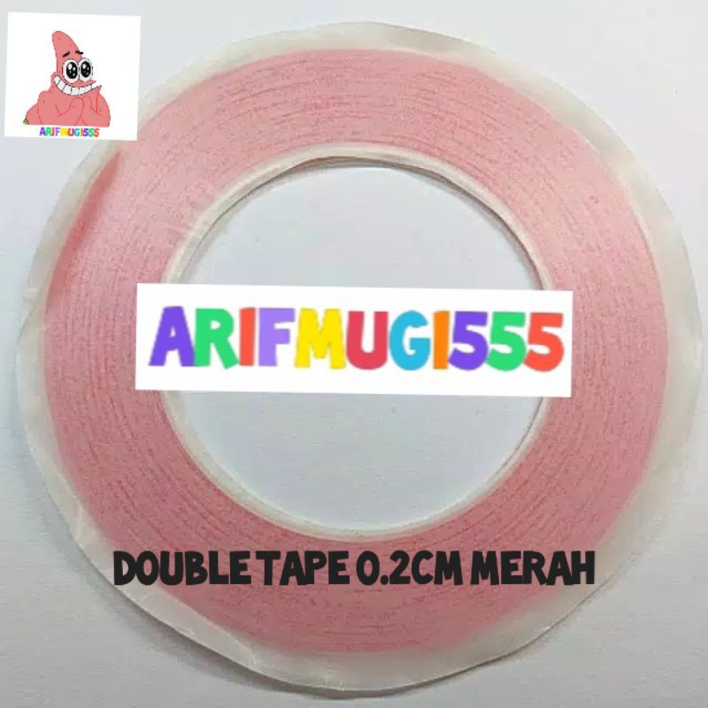 DOUBLE TAPE/DOBLE TAP 0.2CM MERAH