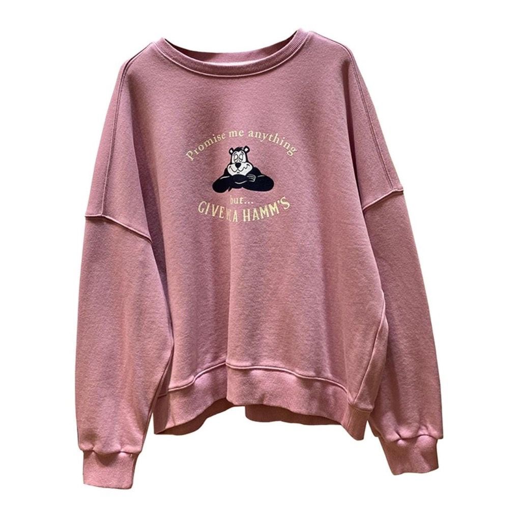 GIVE ME A HAMM'S BEAR Sweater Crewneck Sweatshirt BAHAN FLEECE