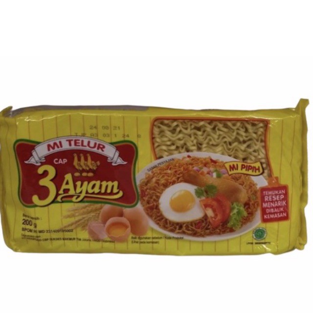 3 Ayam Mi Telur 200g