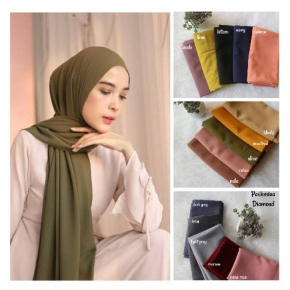 (TERLARIS) HIJAB PASHMINA CERUTY BABY DOLL/ HIJAB OOTD WANITA BISA COD