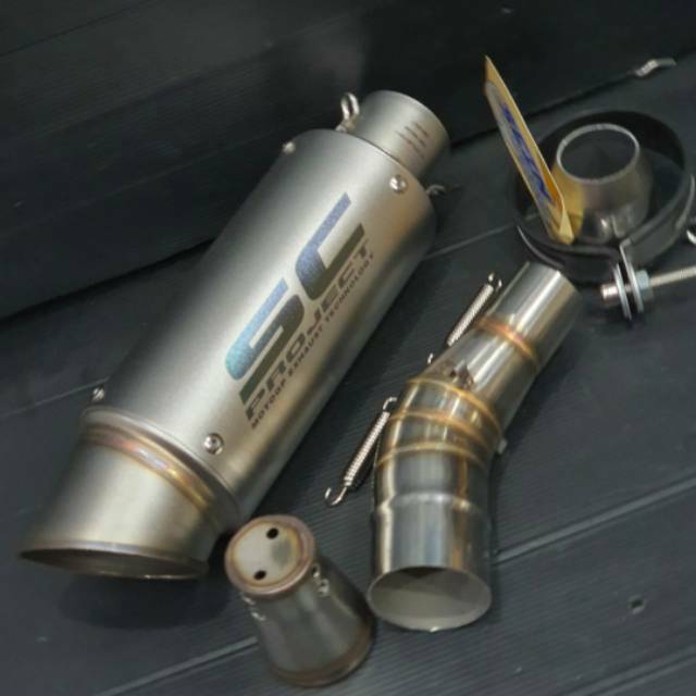 Knalpot Sc Project Carbon Titanium Import Grade Original Ninja 250 Fi Karbu Slip On Corong