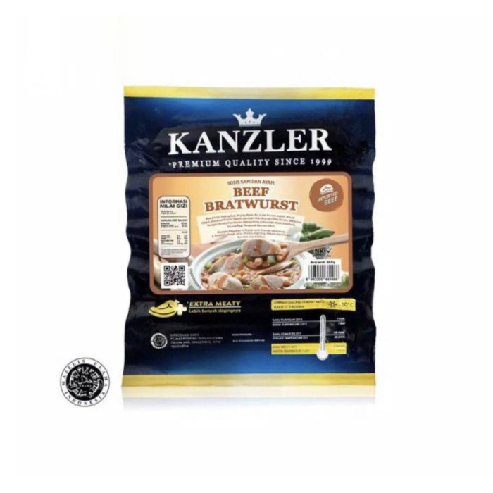 

Kanzler Beef Bratwerst Sausage 360gr Isi 5