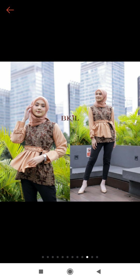 Atasan Batik Wanita Modern Kombinasi