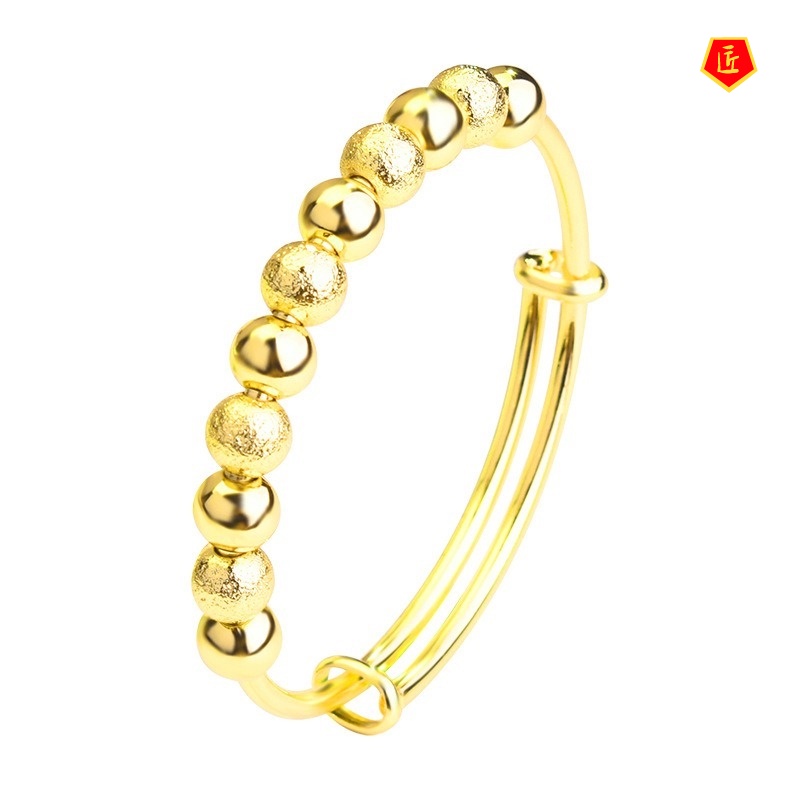 [Ready Stock]Women's Exquisite Balls Lucky Beads Gold Bracelet