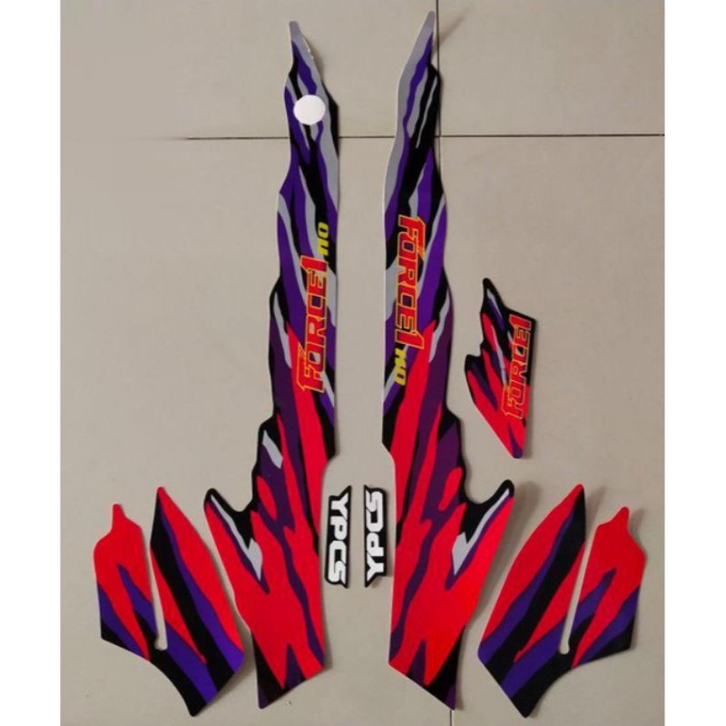 Striping Motor Force 1 1993 Stiker Motor force 1 1993 list body