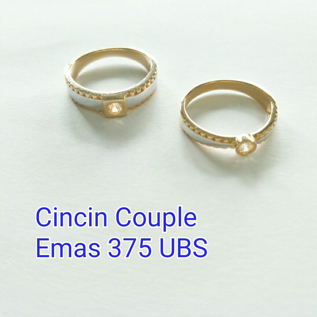 Cincin Nikah Emas UBS Kadar 375 Berat 1.89 gram & 2.71 gram