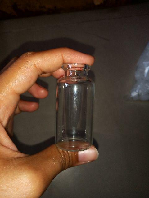 Botol Kaca 20ml Vial Tutup Plastik Kedap Udara