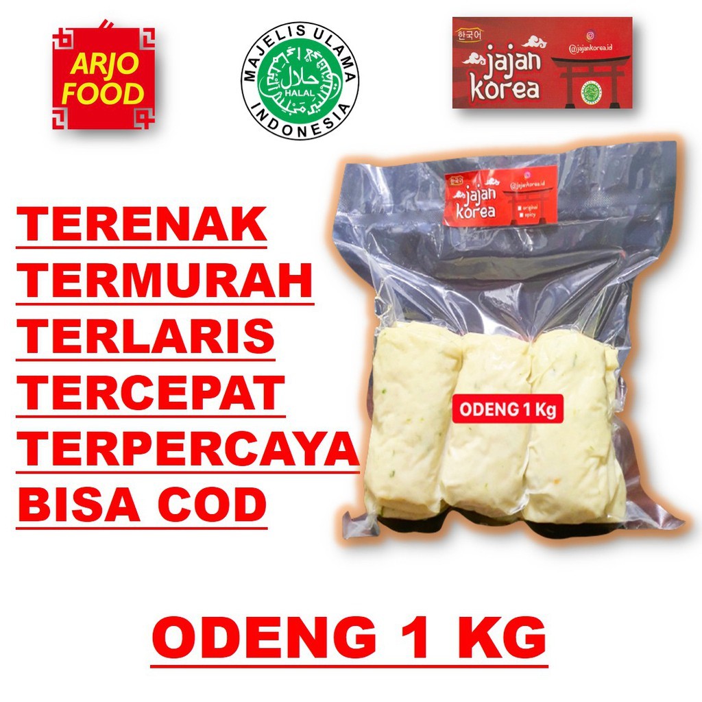 

JAJAN KOREA ODENG FISH CAKE HALAL 1 KG KOREAN STREET FOOD BTS ENAK LEZAT DRAKOR
