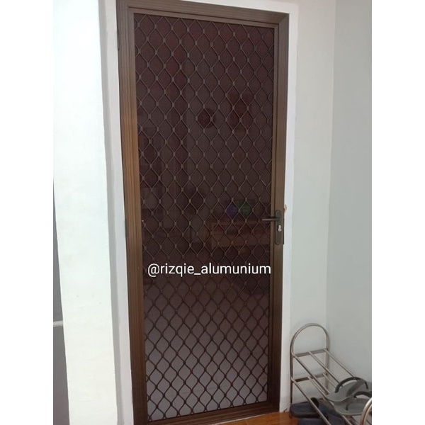 Pintu Xpanda Kasa Nyamuk Aluminium/Pintu Tralis Alumunium