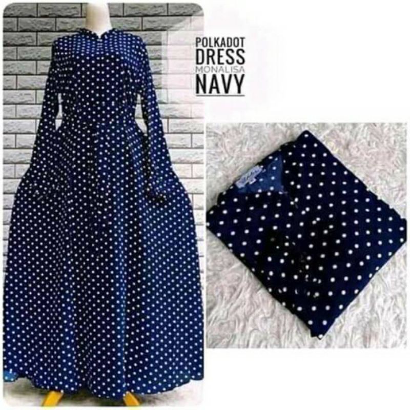 GAMIS KATUN POLKADOT / GAMIS KATUN MURAH