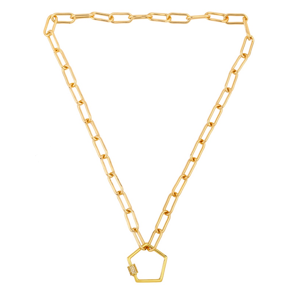 Hu Hu Hu Hu Hu Alat Bantu Pasang Kacamata♡ Kalung Rantai Dengan Liontin Geometris Aksen Berlian Imitasi Untuk Wanita