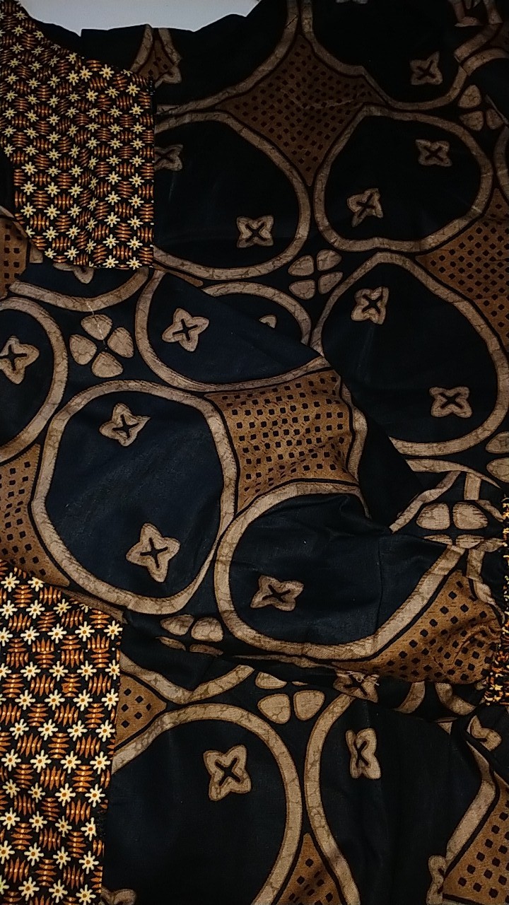 Gamis Batik Kombinasi Wanita Terbaru, Bermacam Warna Corak, All Size Dan Jumbo, Putra Mm